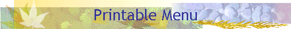 Printable Menu